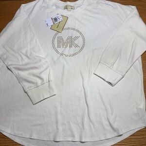 Michael Kors Cream Long Sleeve Top
